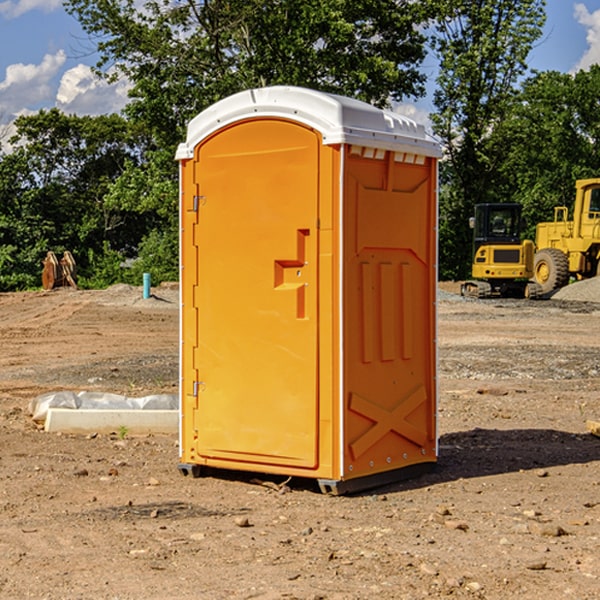 how often are the porta potties cleaned and serviced during a rental period in Ethridge